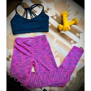 Big girls workout bundle, sports leggings and sports bra